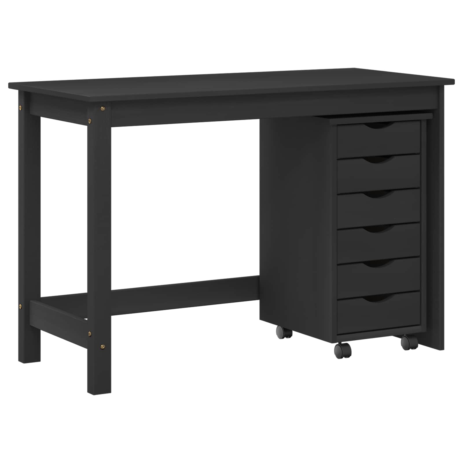 Desk und Rolling Cabinet Set MOSS 2 pcs Honigbraun