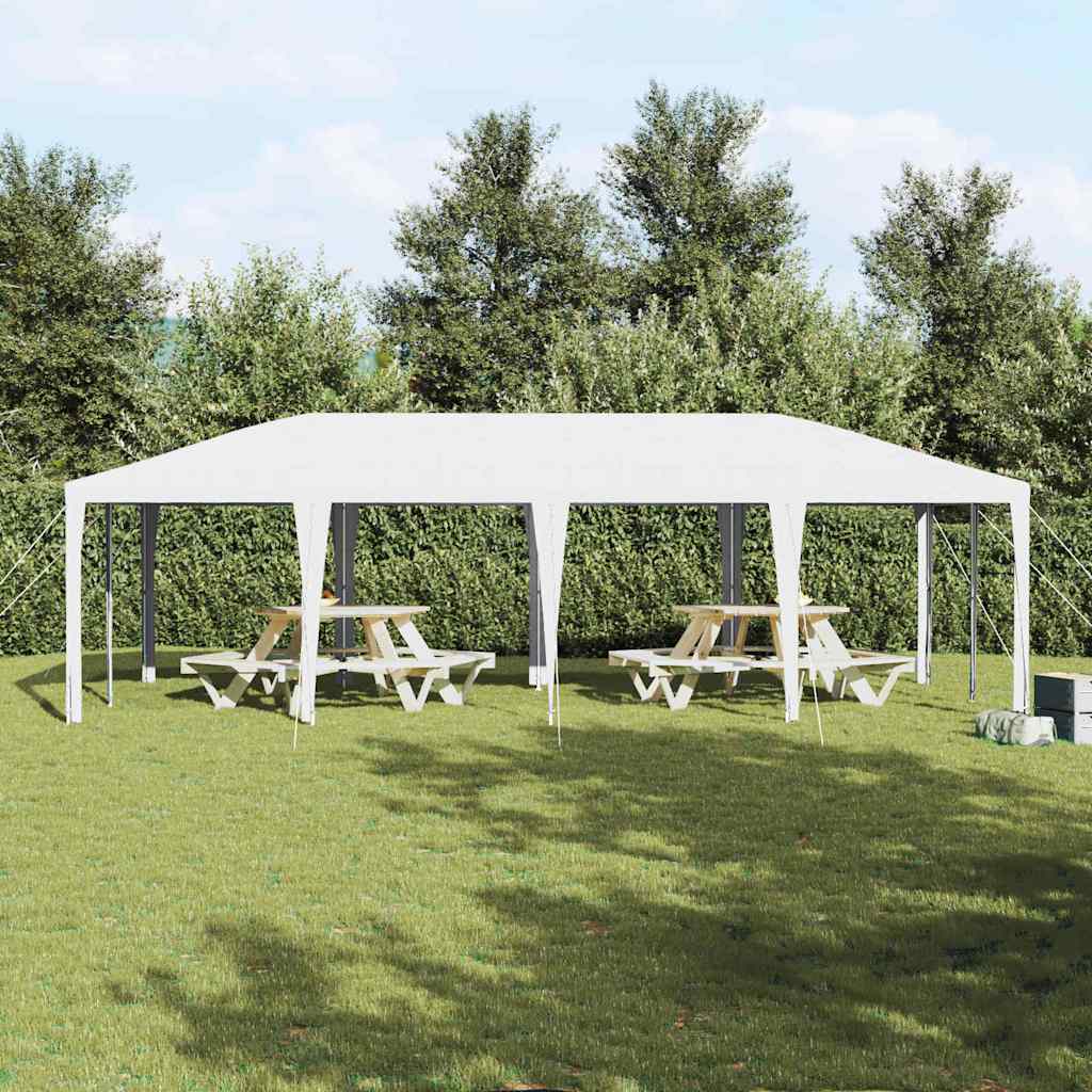 Party-Zelt Weiß 400 x 400 x 266 cm Polyethylen und Stahl