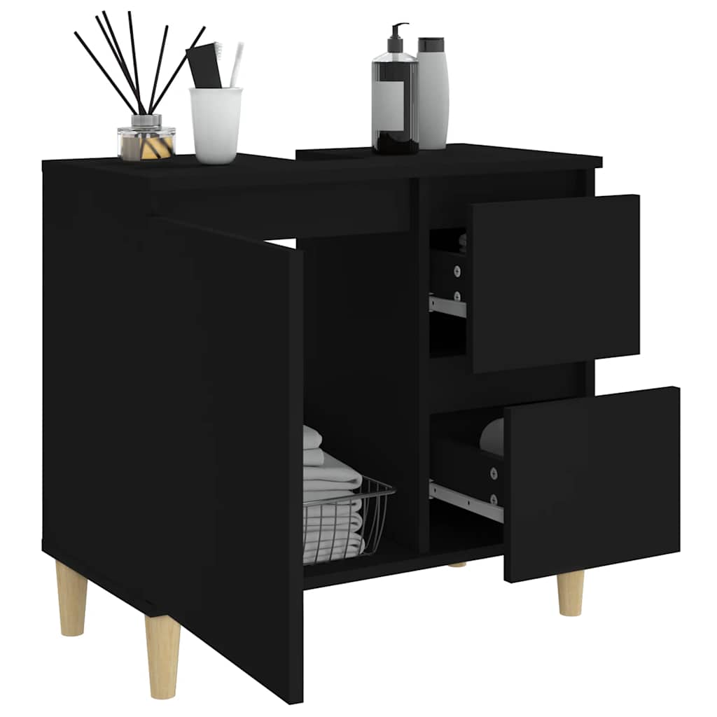 Badschrank Weiß 65x33x60 cm Holzwerkstoff