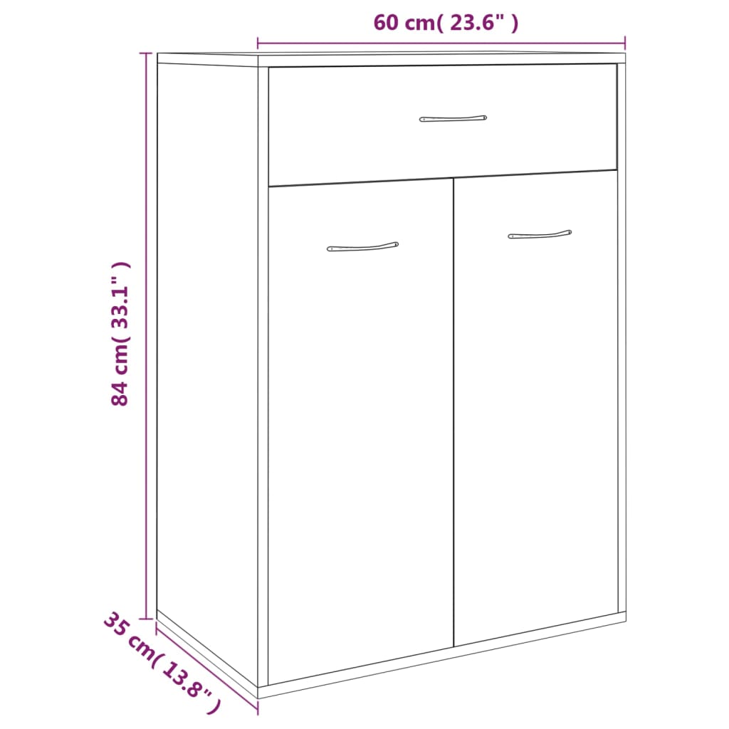 Schuhschrank Weiß 60×35×84 cm Holzwerkstoff