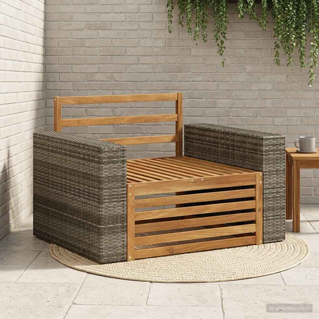 2 Stück Outdoor-Sofa Natur