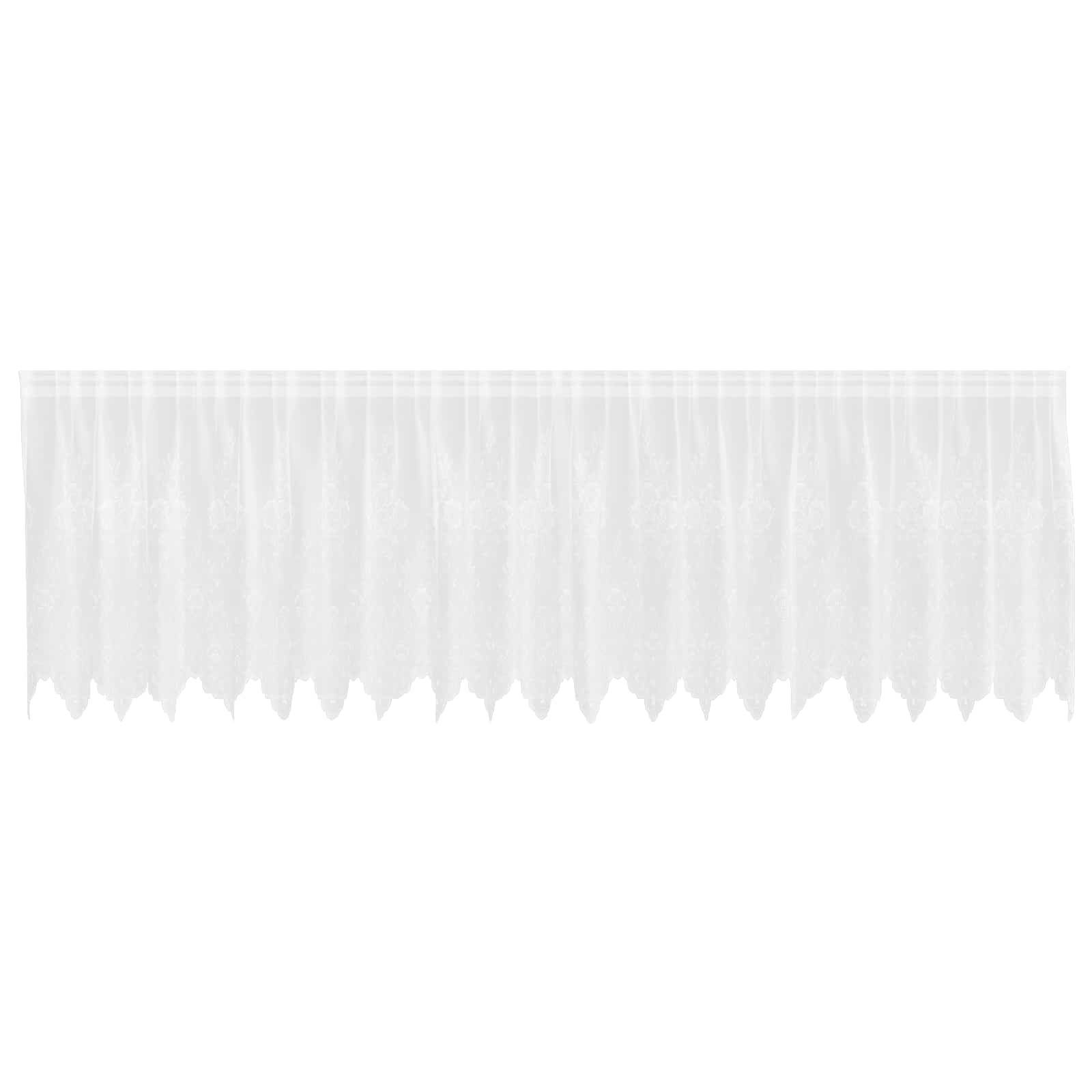 Spitzenvorhang mit Vorhängen Floral Weiß 80 x 150 cm Polyester