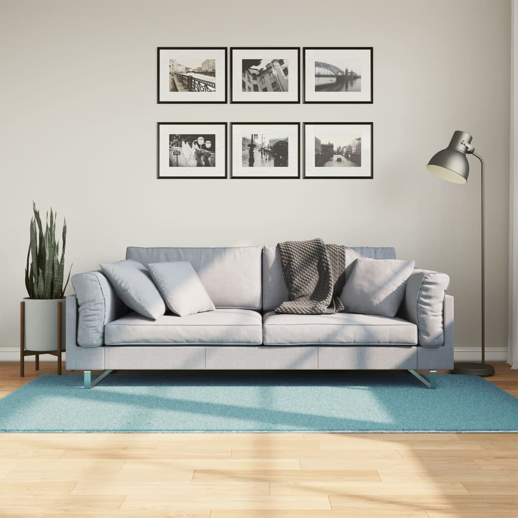 Teppich OVIEDO Kurzflor Anthrazit 120x120 cm
