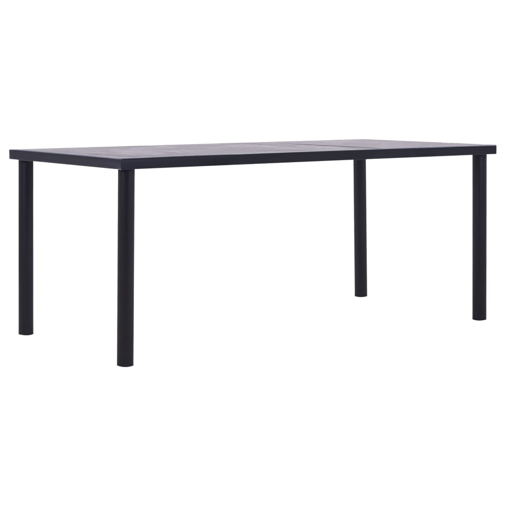 Esstisch Schwarz und Betongrau 120 x 60 x 75 cm MDF