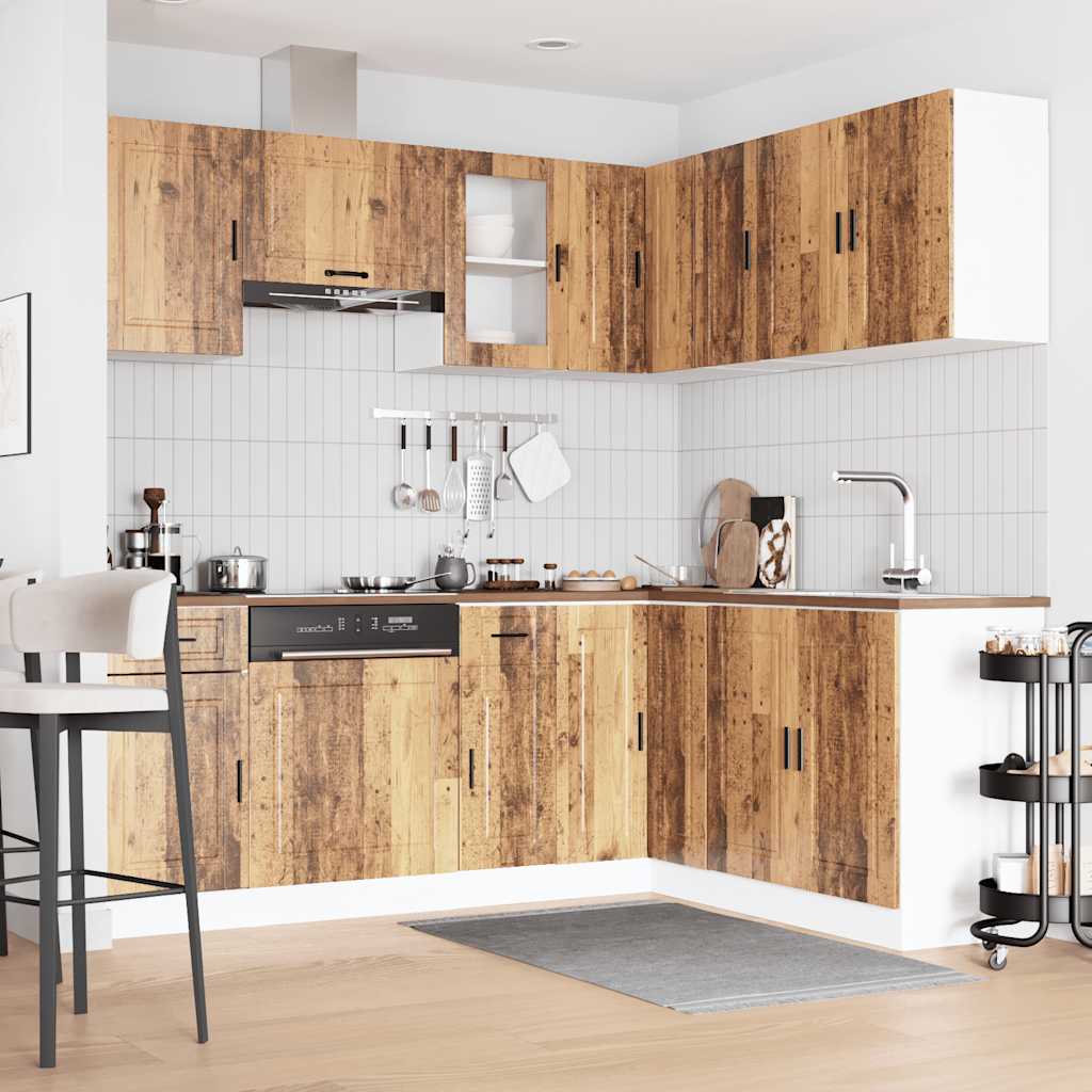 11-tlg. Küchenschrank-Set Porto Weiß Holzwerkstoff