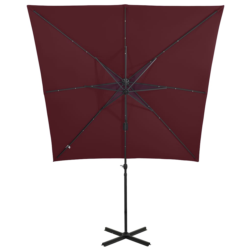 Ampelschirm mit LED-Beleuchtung 250 cm Anthrazit