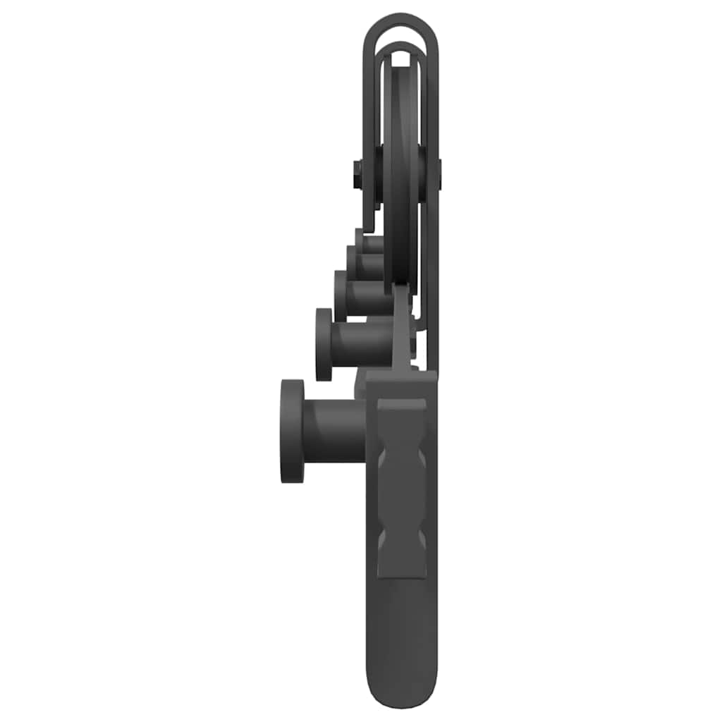 Schiebetürbeschlag-Set 183 cm Stahl Schwarz