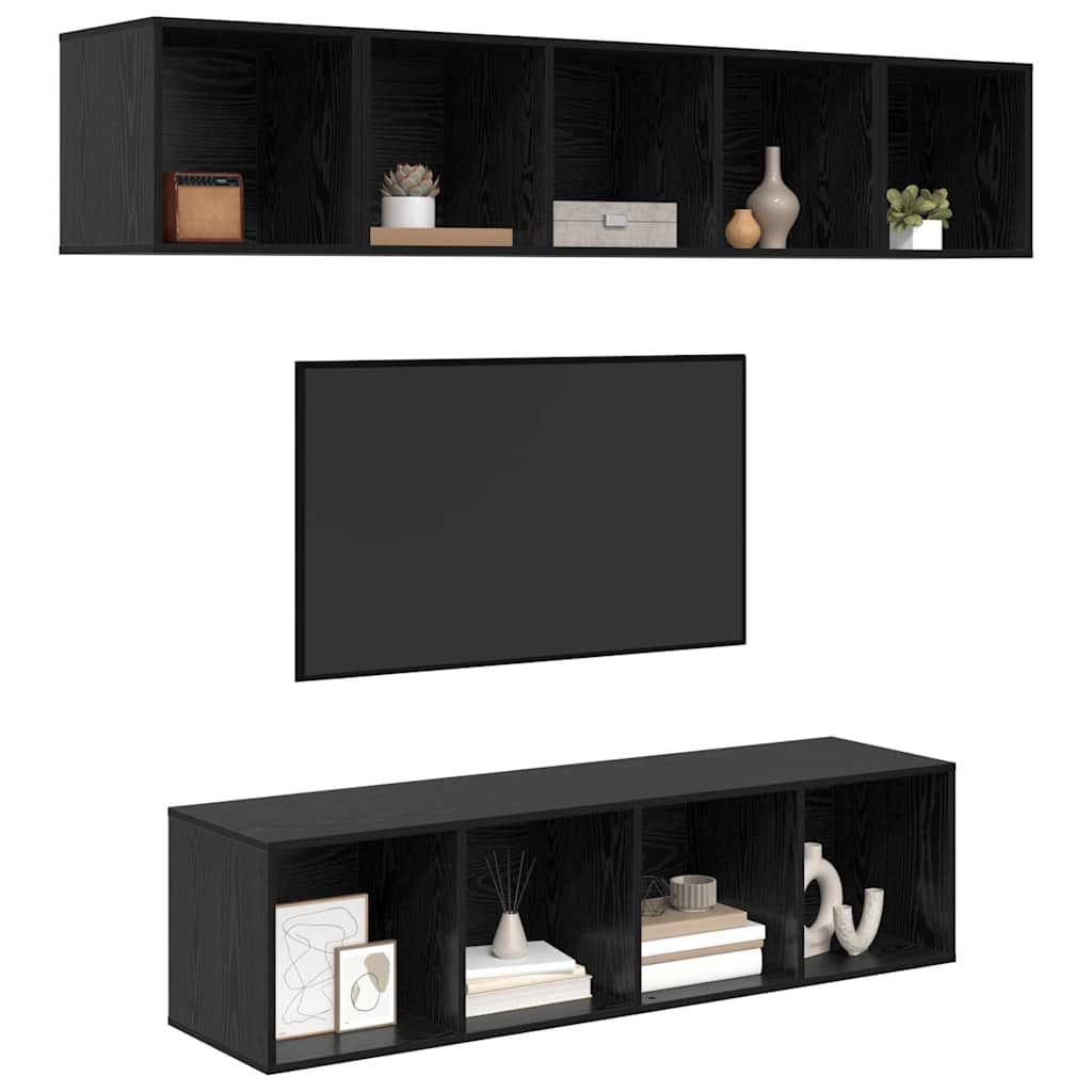4-tlg. TV-Schrank-Set Weiß Holzwerkstoff