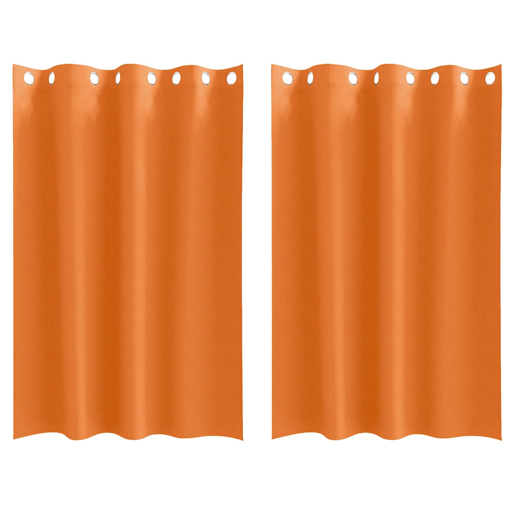 Verdunkelungs-Vorhänge mit Ringen 2 pcs Beige 140 x 140 cm