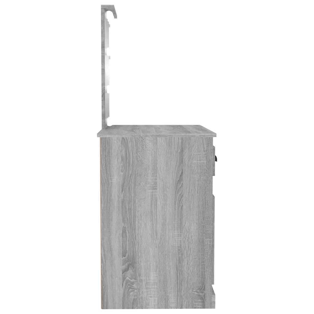 Schminktisch mit Spiegel Weiß 90x50x132,5 cm Holzwerkstoff