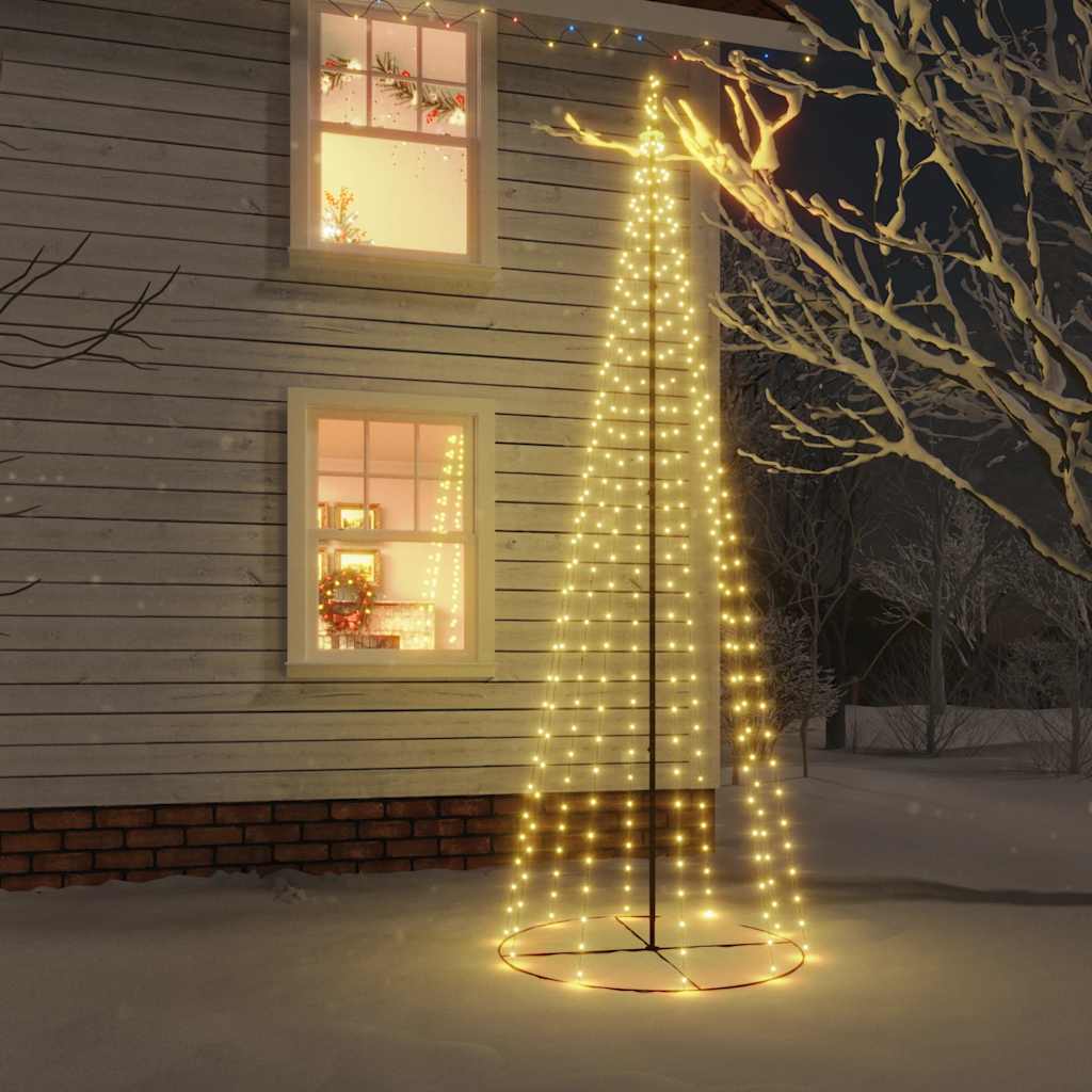 LED-Weihnachtsbaum Kegelform Warmweiß 108 LEDs 70x180 cm