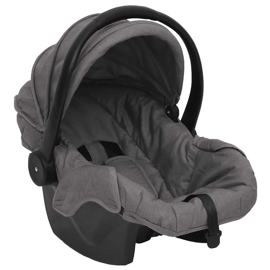 2-in-1 Kinderwagen Hellgrau Stahl