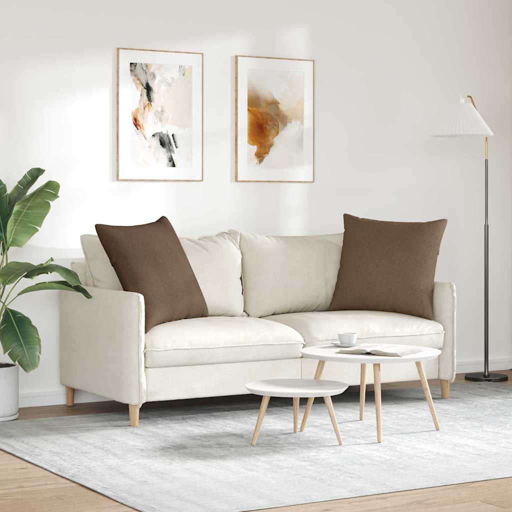 Sofakissen 2 pcs Hellgrau 50 x 30 cm Stoff