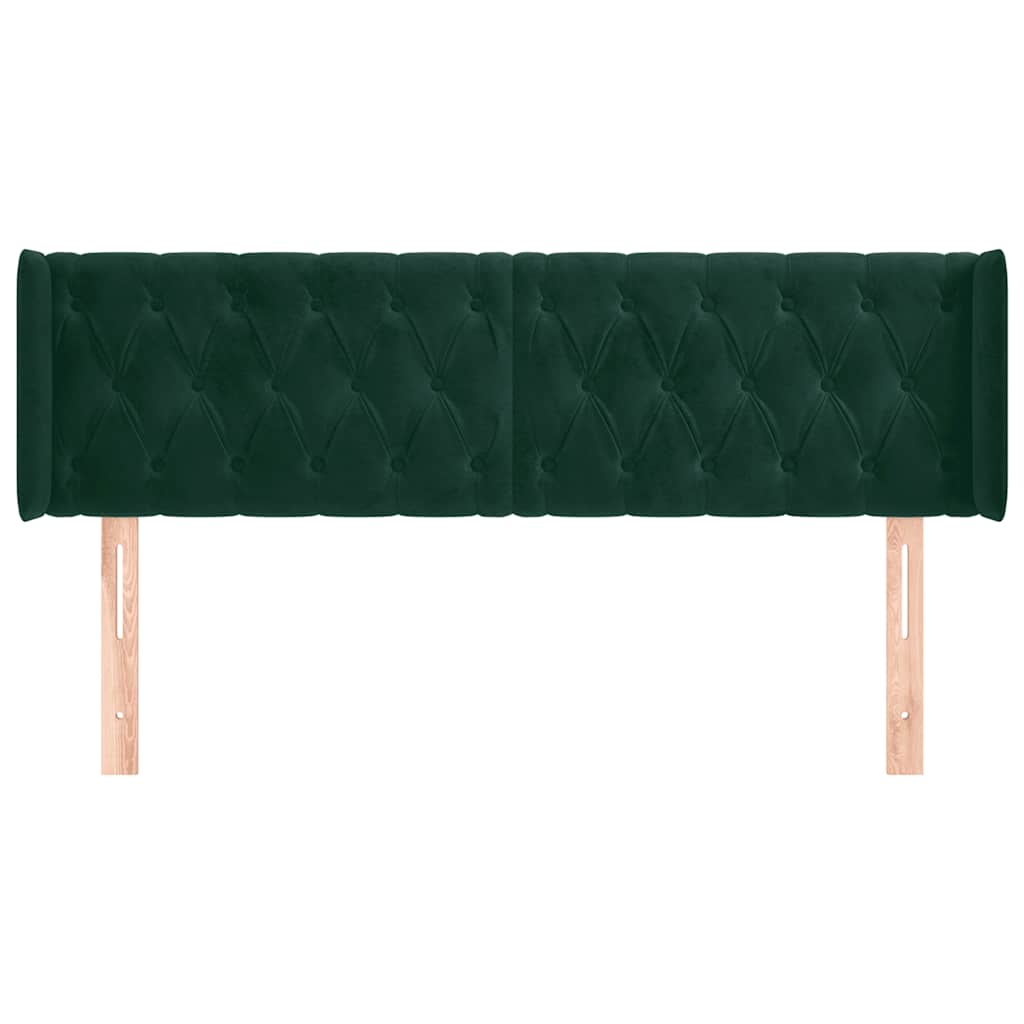 Kopfteil mit Ohren Dunkelblau 93x16x78/88 cm Samt