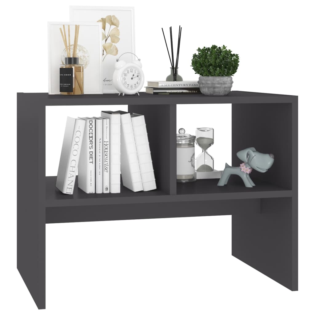 Beistelltisch Grau 60x40x45 cm Holzwerkstoff
