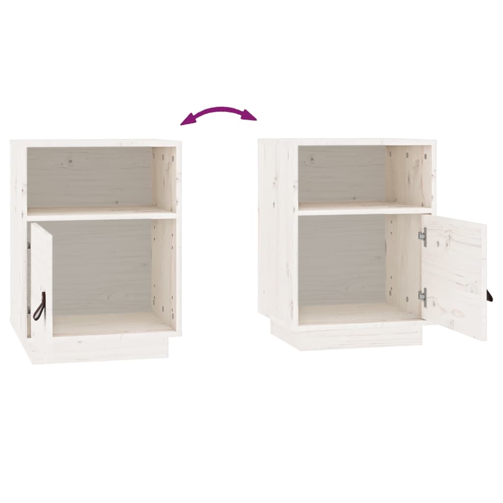 Nachttisch 40x34x55 cm Massivholz Kiefer