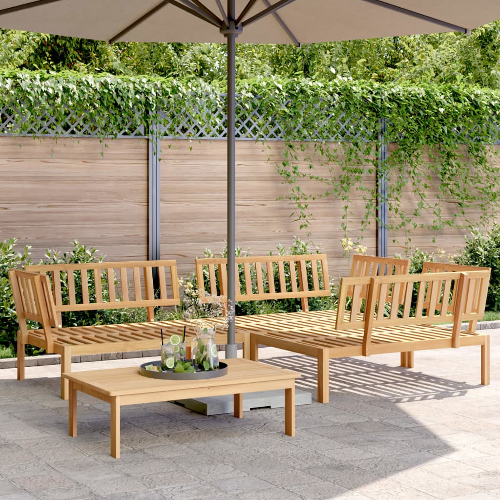 3-tlg. Garten-Sofagarnitur aus Paletten Massivholz Akazie