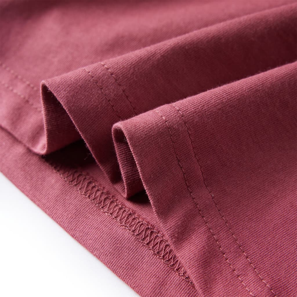 Kinder-Langarmshirt Dunkelrot 116