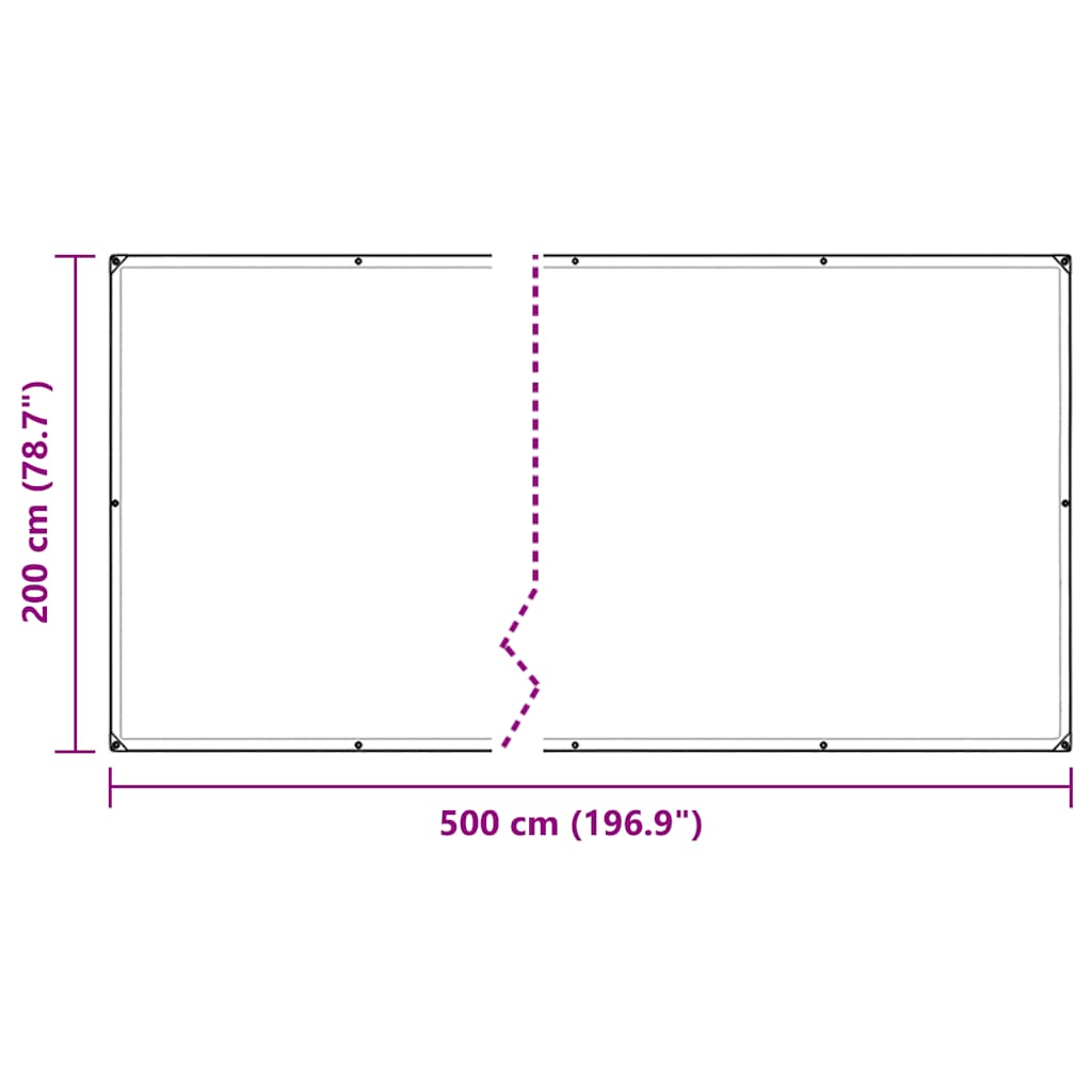 Transparente Plane mit Ösen 1x2 m Polyethylen