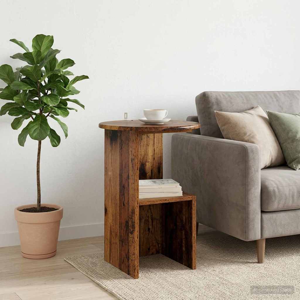 Beistelltisch Weiß Ø 39,5 x 55 cm Holzwerkstoff