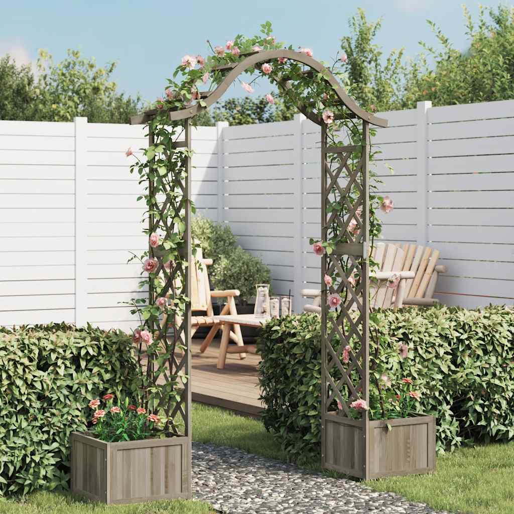 Garten-Pergola mit Blumenkasten Massivholz Tanne