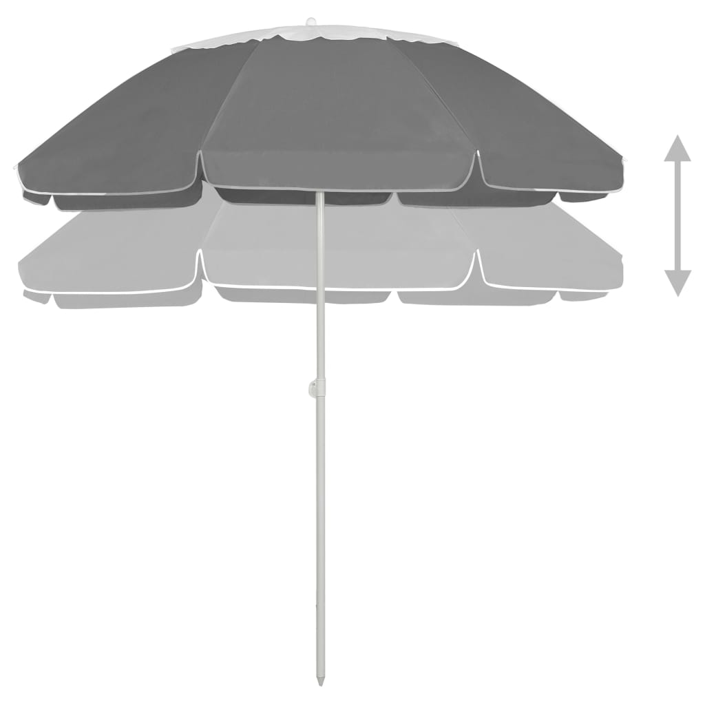 Sonnenschirm mit Stahlmast Sandfarbe 180 cm