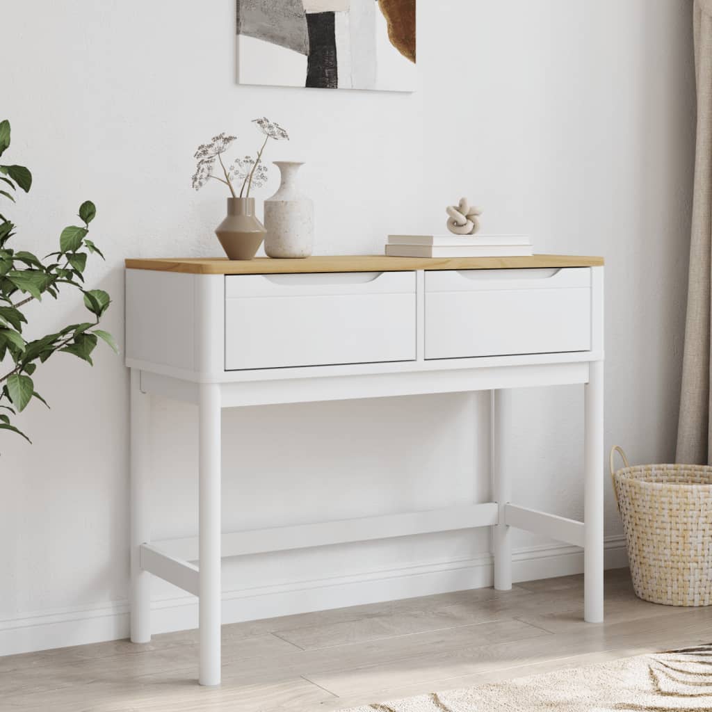 Konsolentisch FLORO Wachsbraun 89,5x36,5x73cm Massivholz Kiefer