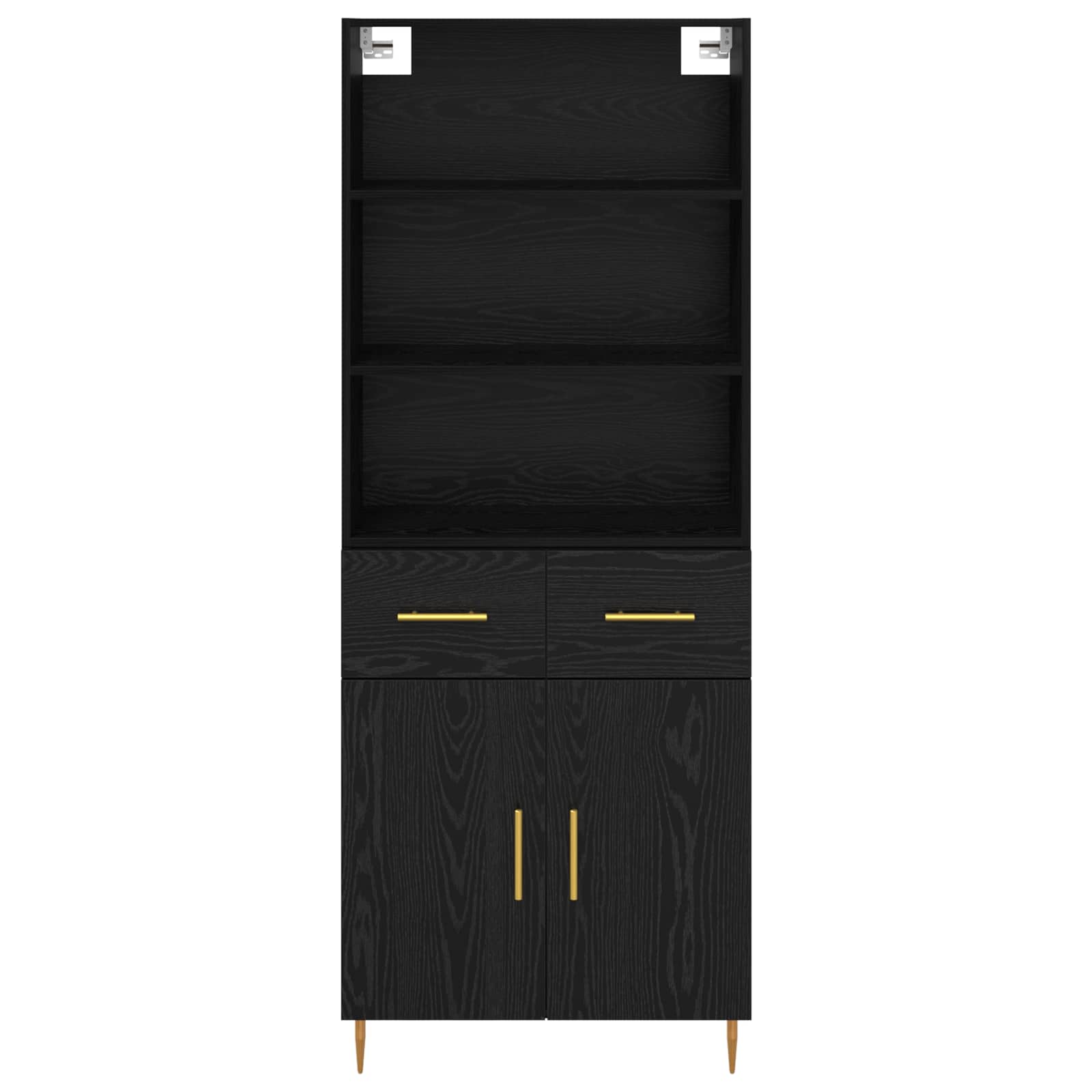 Highboard Hochglanz-Weiß 69,5x34x180 cm Holzwerkstoff