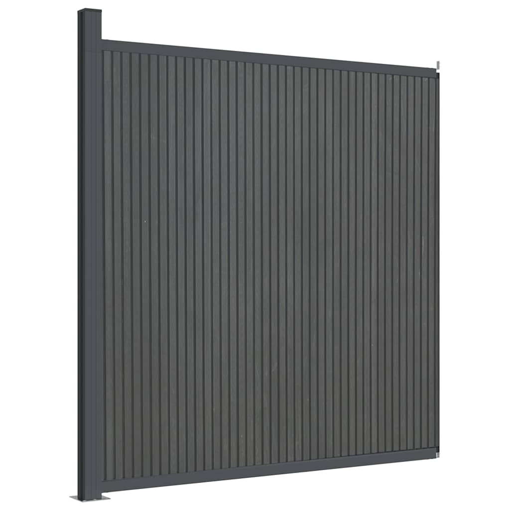 Zaunelement Grau 353x186 cm WPC