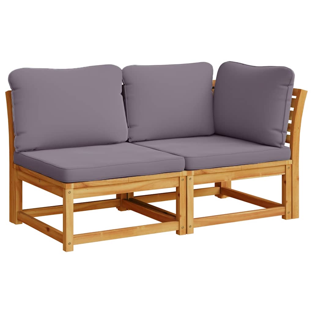 4-tlg. Garten-Lounge-Set mit Kissen Massivholz Akazie