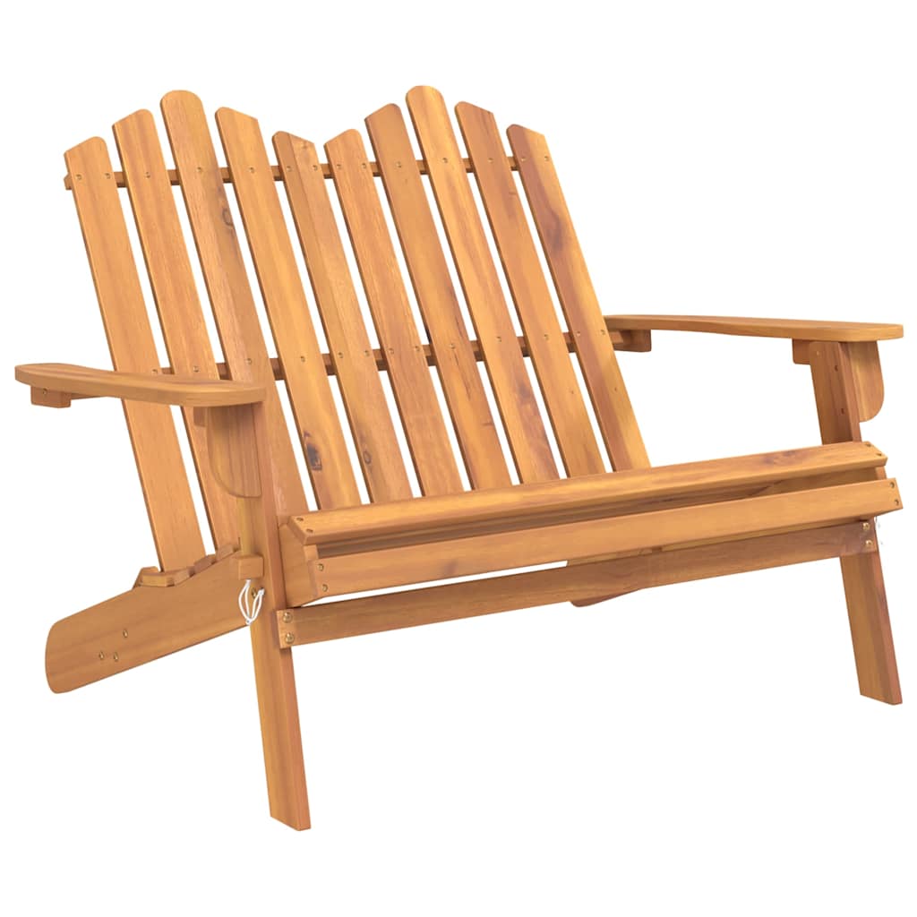 Adirondack-Gartenbank mit Kissen 126 cm Massivholz Akazie