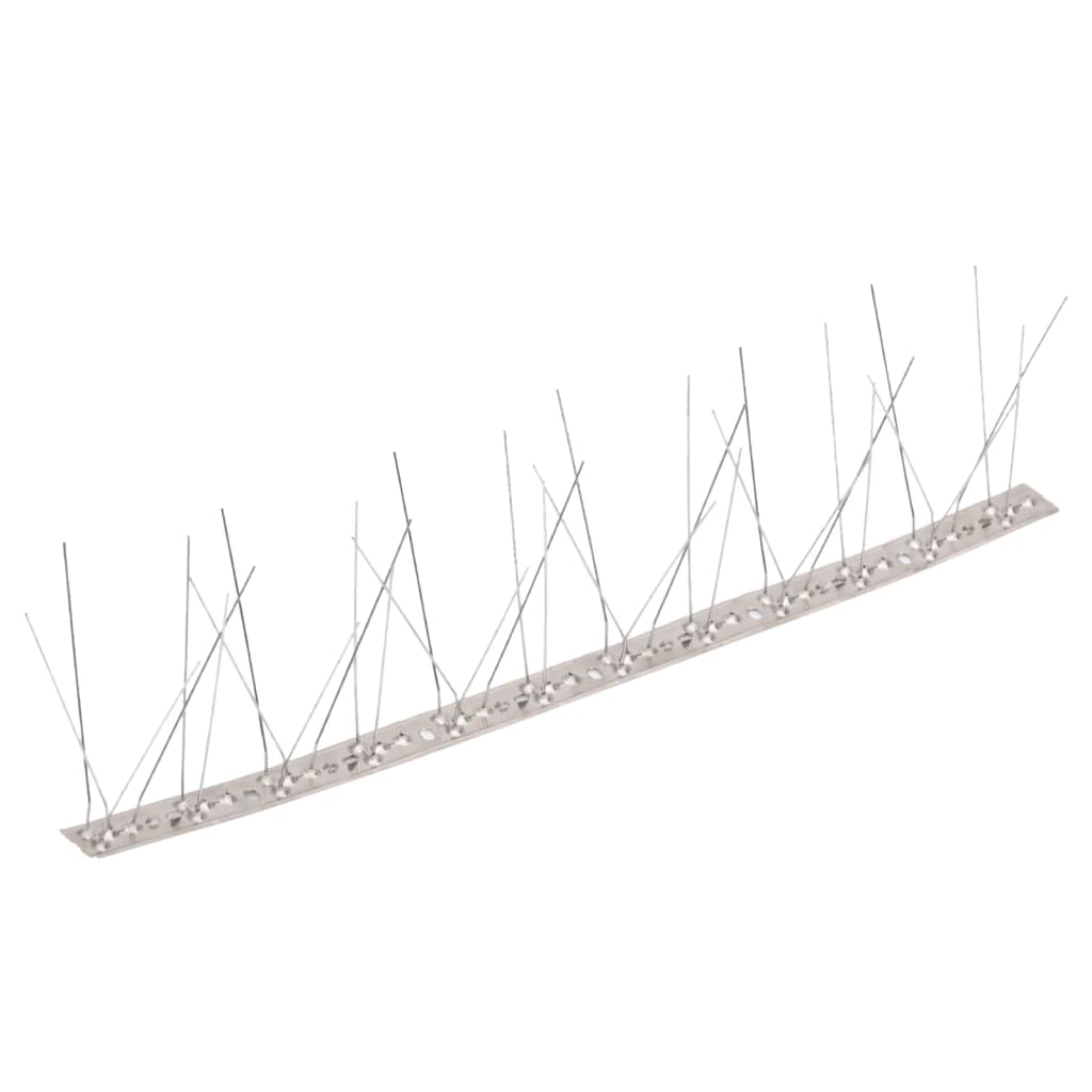 20-tlg. Taubenabwehr Spikes-Set Edelstahl 10 m 4-reihig