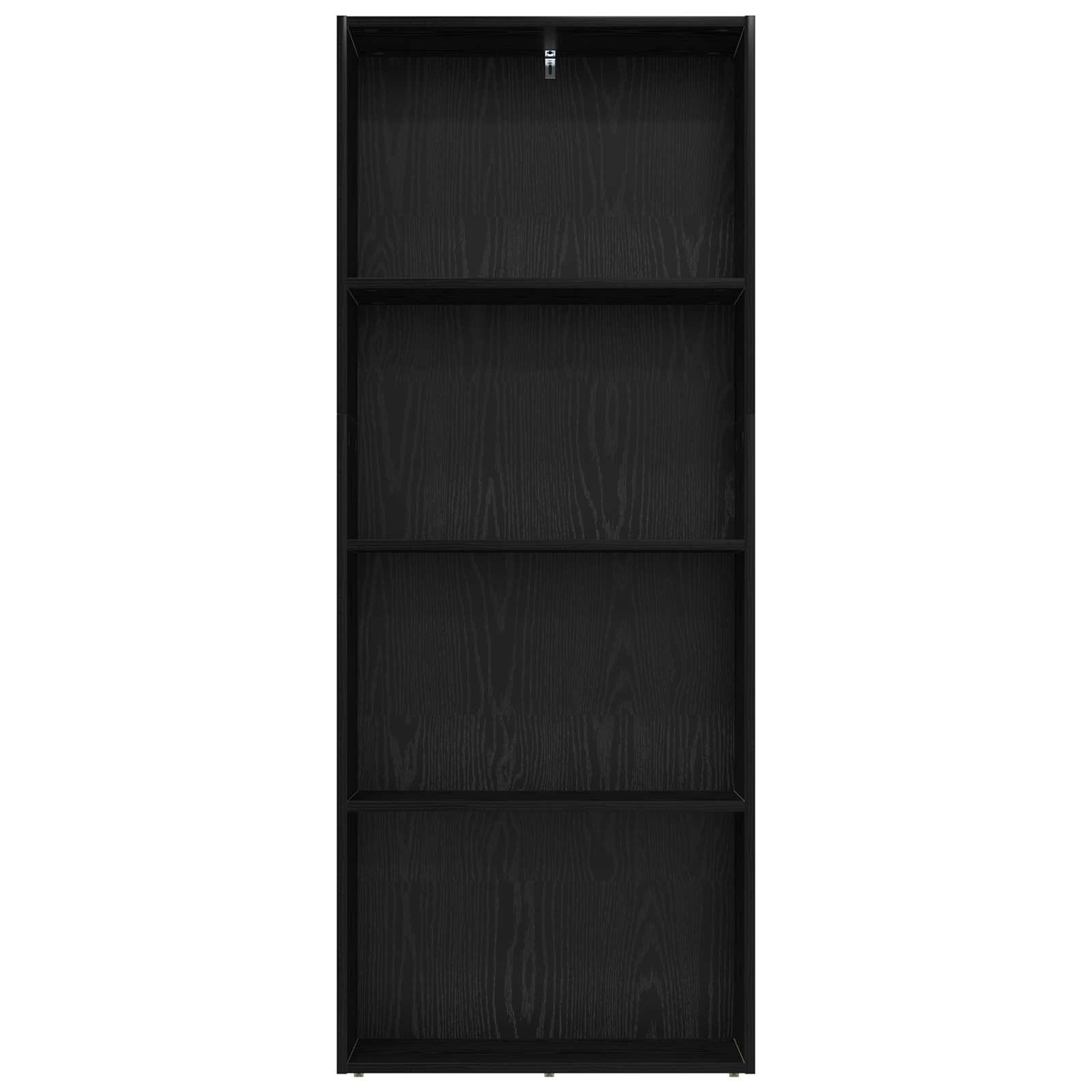 Bücherregal Schwarz Eichen-Optik 80x30x189 cm Holzwerkstoff