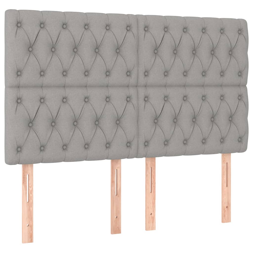 Kopfteil Hellgrau 80x7x118/128 cm Stoff