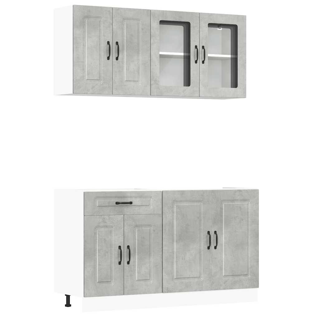 4-tlg. Küchenschrank-Set Kalmar Weiß Holzwerkstoff
