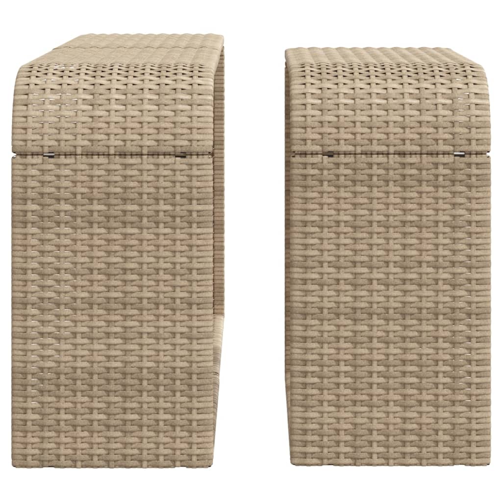 Lagerregale 2 Stk. Schwarz Poly Rattan