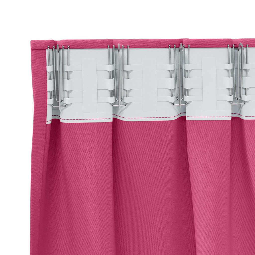 Verdunkelungs-Vorhänge mit Ringen 2 pcs Beige 140 x 140 cm