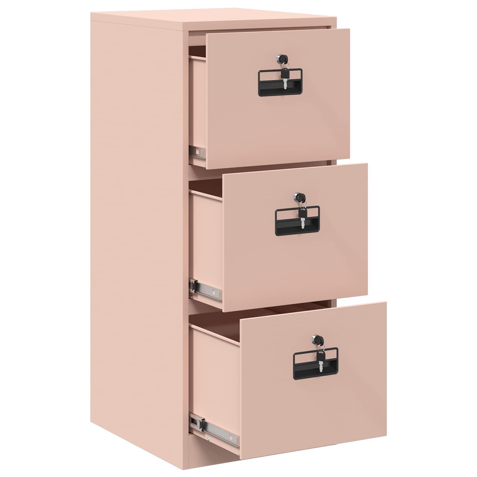 Aktenschrank 2 pcs Schwarz 44 x 50 x 139 cm Kaltgewalzter Stahl