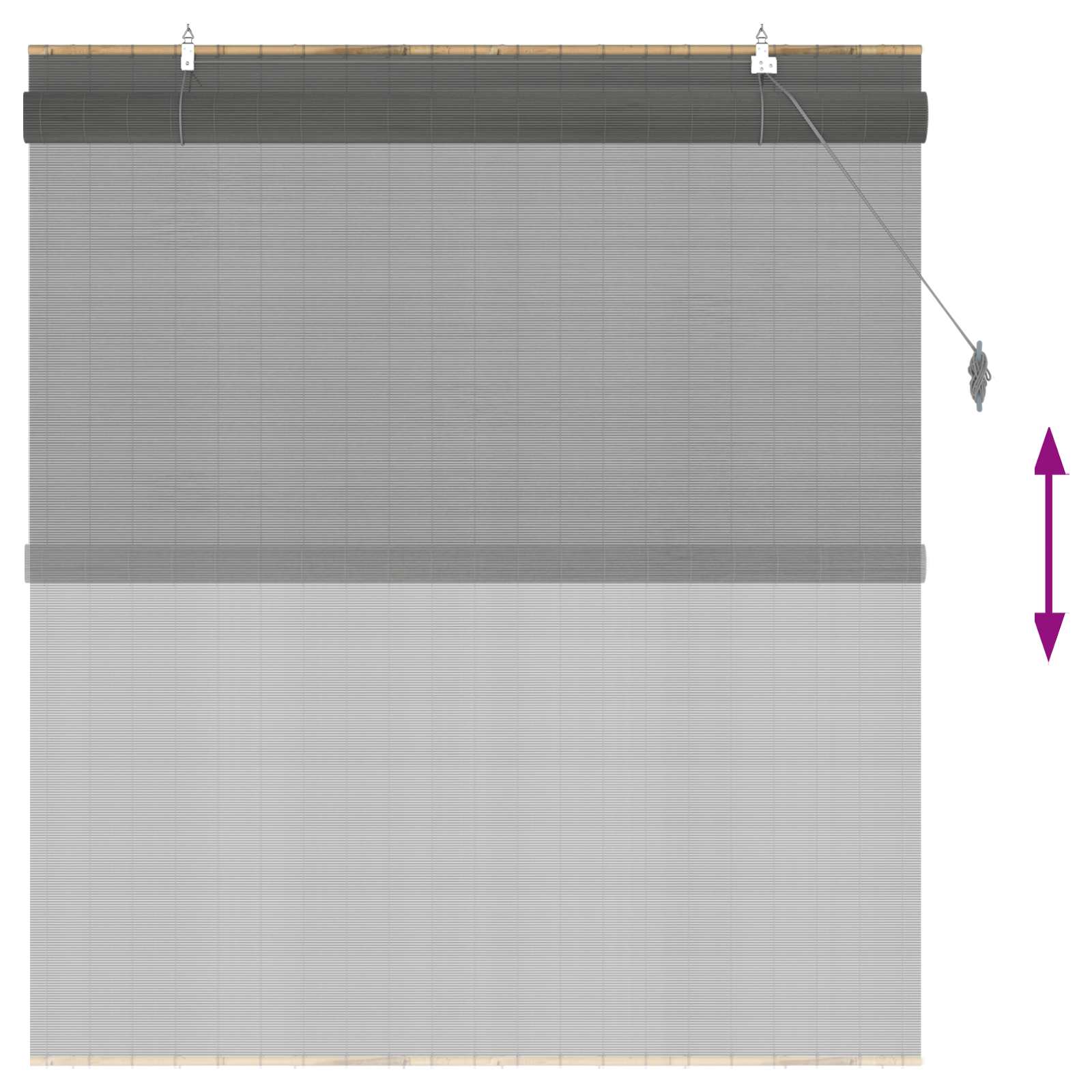 Bambusrollo Natur 80x160 cm