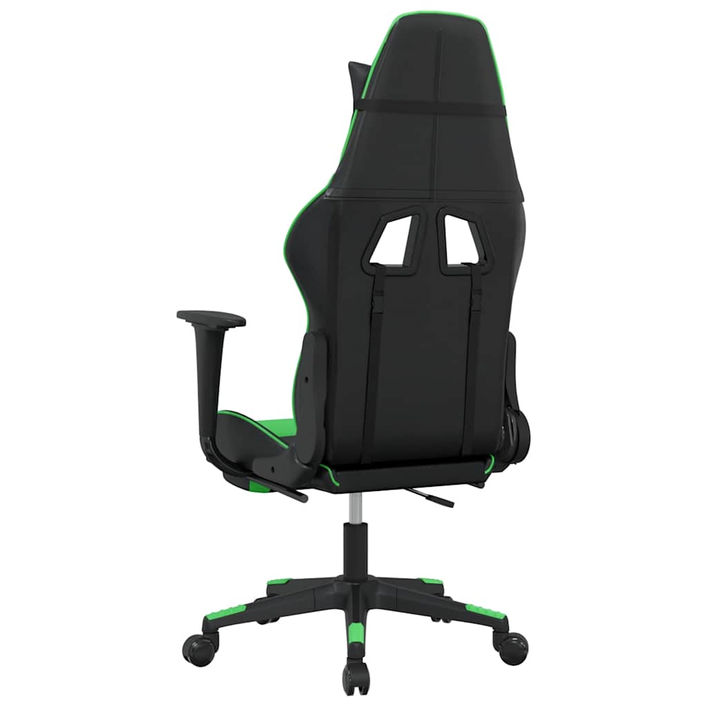Gaming-Stuhl mit Massagefunktion Schwarz und Blau Kunstleder