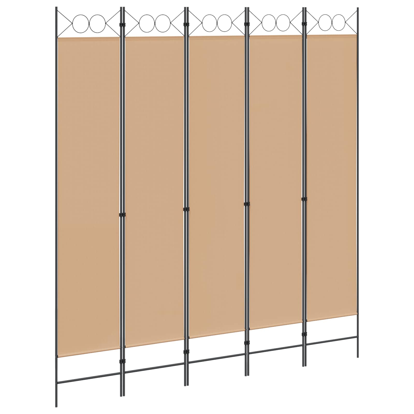 3-teiliger Raumteiler Beige 120 x 200 cm Stoff