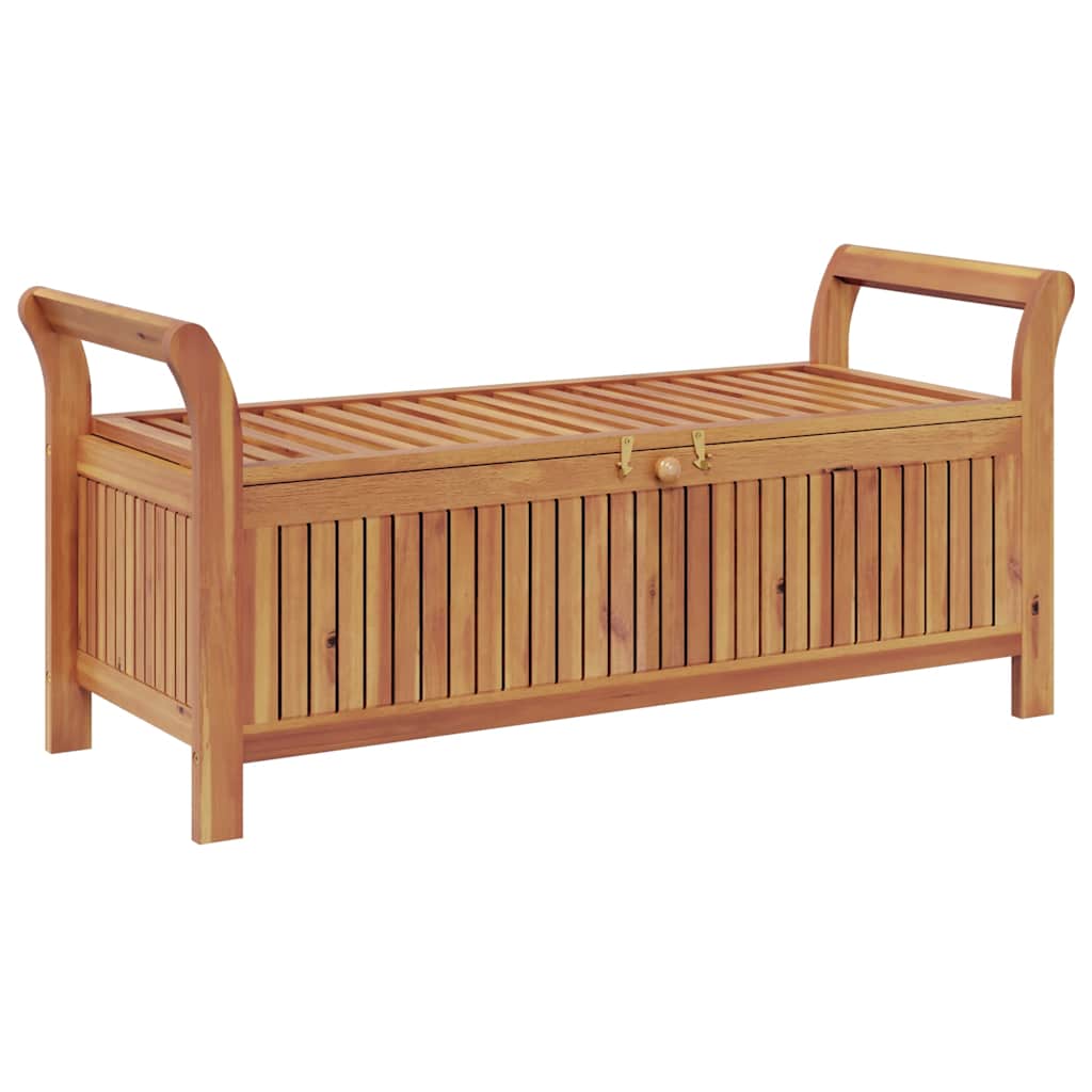 Garten-Truhenbank mit Kissen 91 cm Massivholz Akazie