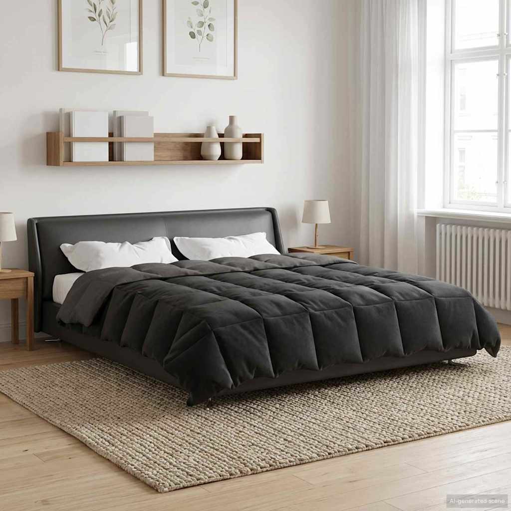 Ganzjahresbettdecke Anthrazit 135 x 200 cm Mikrofaser