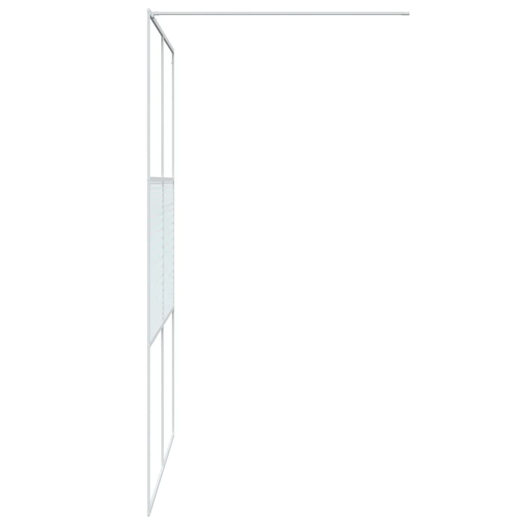 Duschwand für Begehbare Dusche Schwarz 100x195 cm ESG-Glas Klar