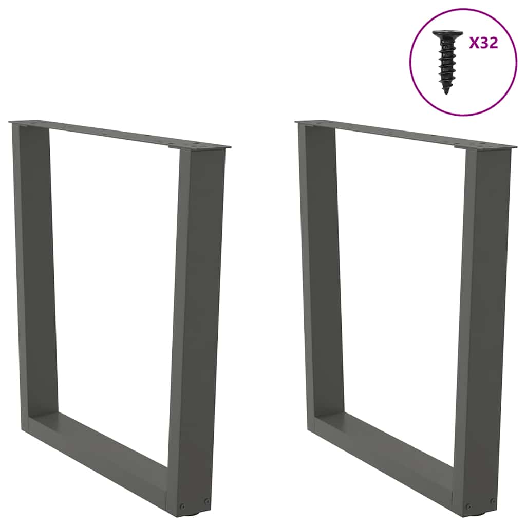 Couchtischbeine V-Form 2 Stück Schwarz 30x(30-31,3) cm Stahl