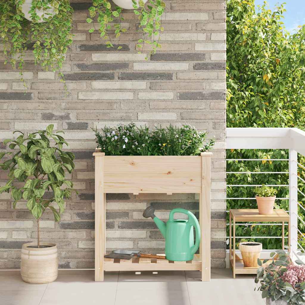 Garten-Pflanzgefäß mit Regal Beige 71 x 37 x 76,5 cm