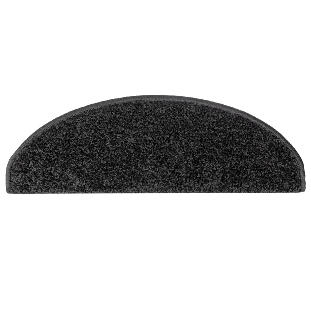Stufenmatten 15 Stk. 56x17x3 cm Grau Halbrund