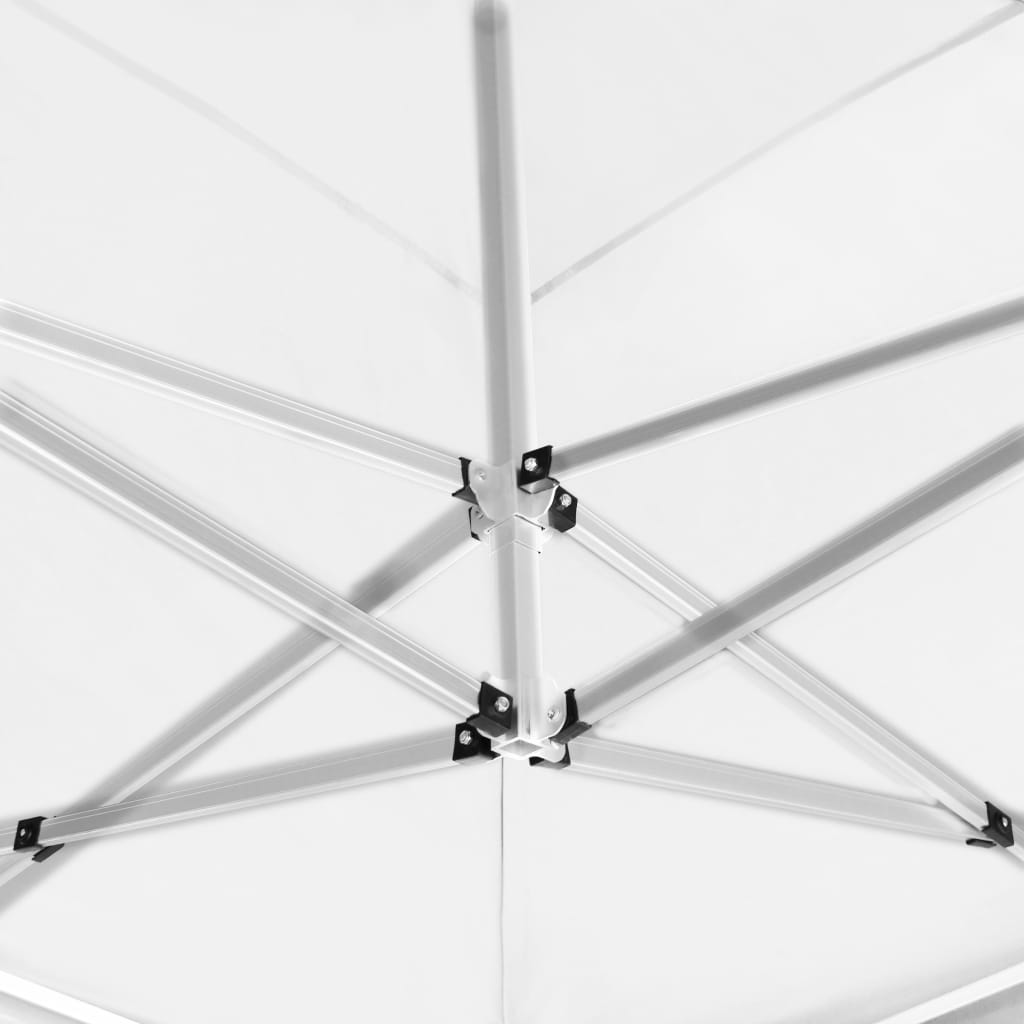 Profi-Partyzelt Faltbar mit Wänden Aluminium 3×3m Weiß