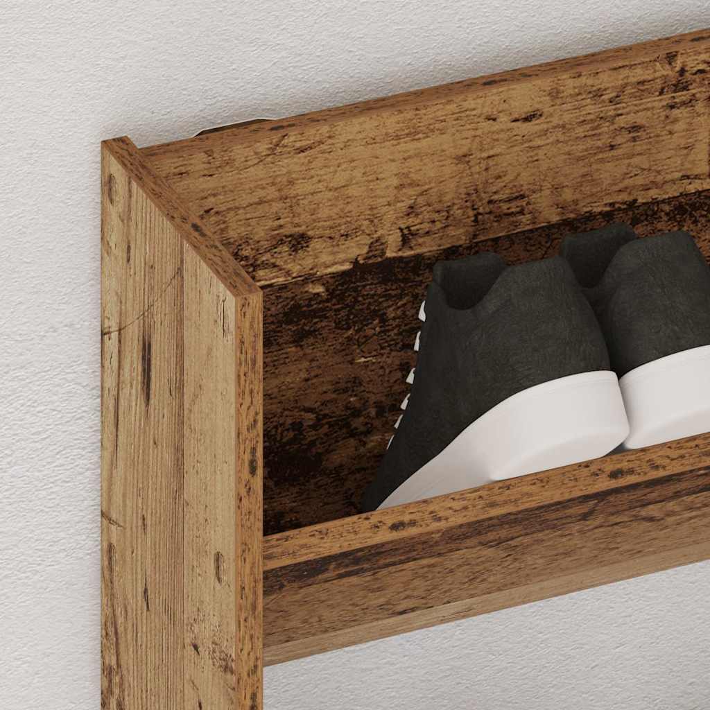 Wand-Schuhschränke 4 Stk. Weiß 60x18x60 cm Holzwerkstoff