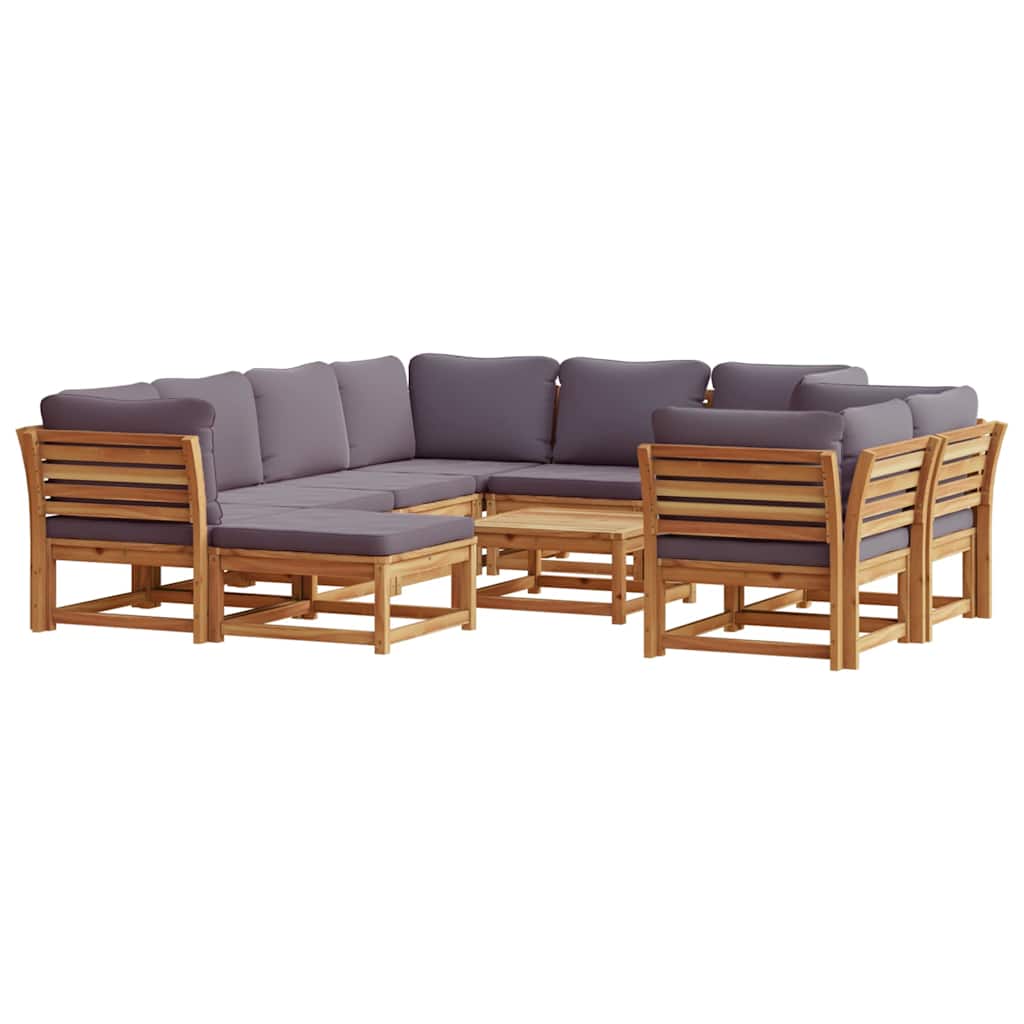 4-tlg. Garten-Lounge-Set mit Kissen Massivholz Akazie